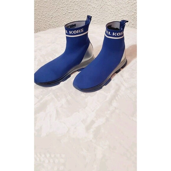 Michael Kors Kendra Reflective Stretch Knit Sock Sneakers Booties Size10 used - Picture 1 of 9